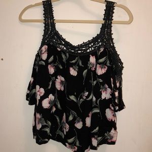 Off the shoulder floral blouse